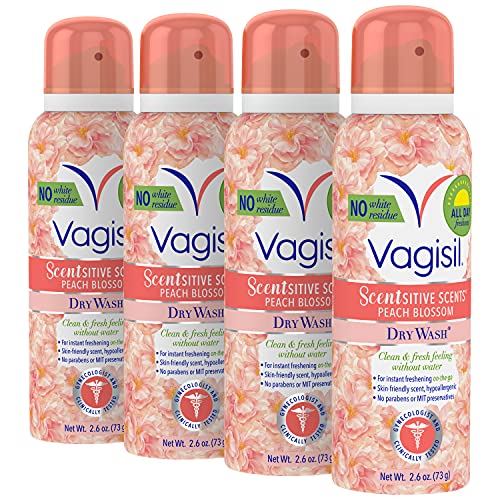 Vagisil Scentsitive Scents Feminine Dry Wash Deodorant Spray for Women, Gynecologist Tested