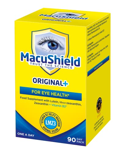 MacuShield Original Plus Capsules - 90 Day Pack, Eye Health Food Supplement containing Macushield