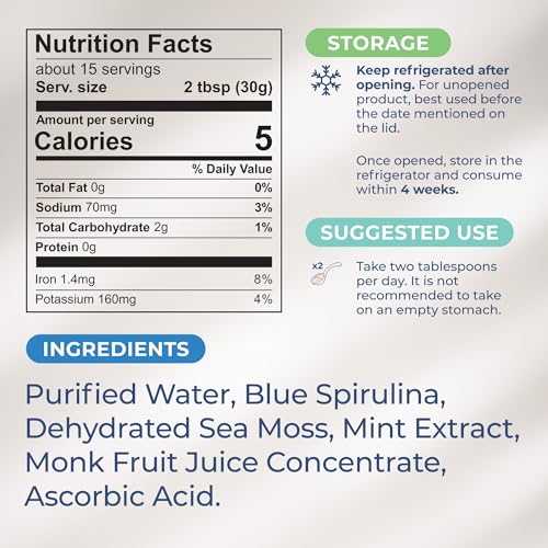 TrueSeaMoss Wildcrafted Irish Sea Moss Gel – Nutritious Raw Seamoss Rich in Minerals TrueSeaMoss