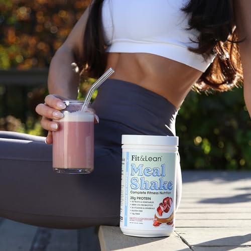 Fit & Lean Meal Shake, Fat Burning Meal Replacement, Protein, Fiber, Probiotics, Strawberry Fit & Lean