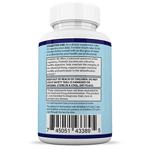 Justified Laboratories (3 Pack) Clear Nails Plus Max Pills 40 Billion CFU Probiotic 60 Caps Justified Laboratories