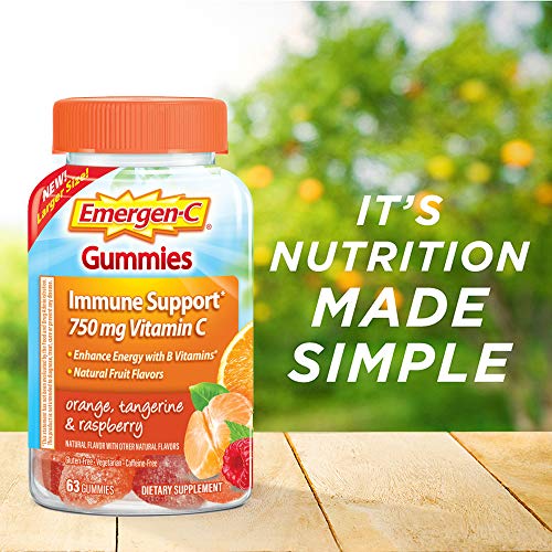 Emergen-C 750mg Vitamin C Gummies for Adults, Immune Support Gummies Emergen-C