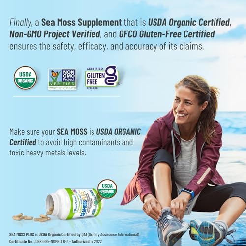 Power By Naturals Sea Moss Plus - USDA Certified Organic Wildcrafted Irish Power By Naturals