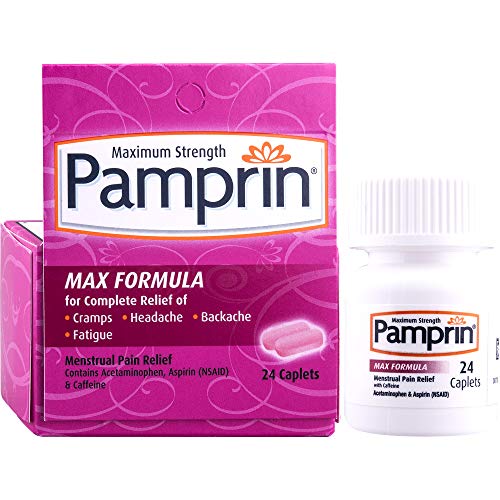 Pamprin Max Menstrual Pain Relief, Maximum Strength, Caplets, 24 ct. Pamprin