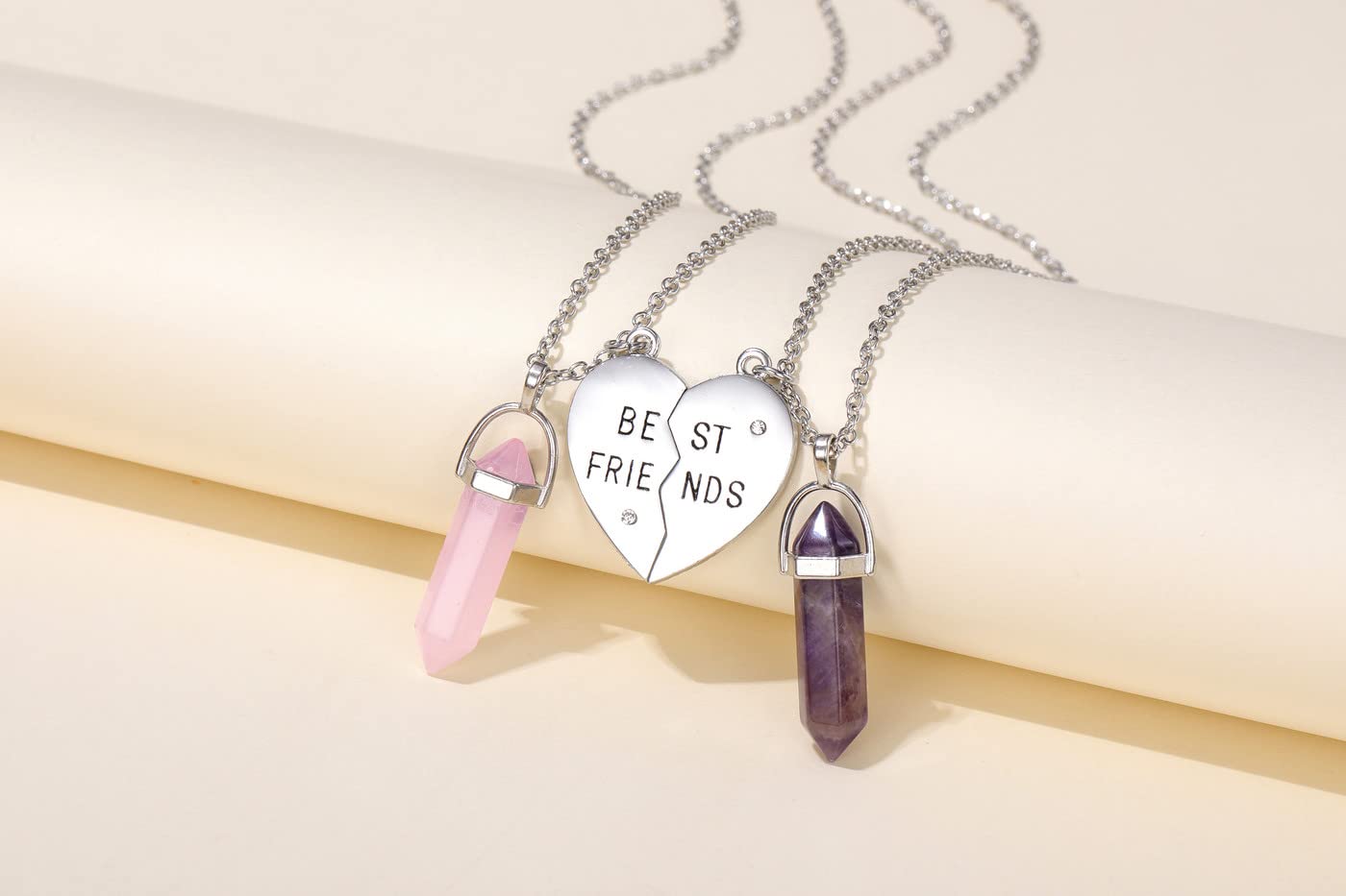 PESOENTH Best Friend Necklace for 2 Girls Gifts- BFF Friendship Necklaces Women Matching PESOENTH