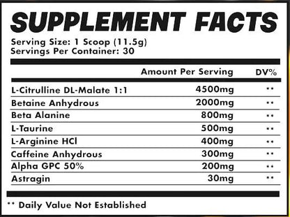 Orange Dreamsicle Pre Workout | The Best Tasting Pre Workout | Intense Increased Endurance, Strength, & Pump | Powder Pre Workout | 300mg Caffeine, 30 Servings