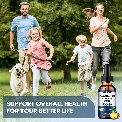 Triple Magnesium Complex Supplement-Magnesium Glycinate, Citrate, Malate Liquid Drops dilib