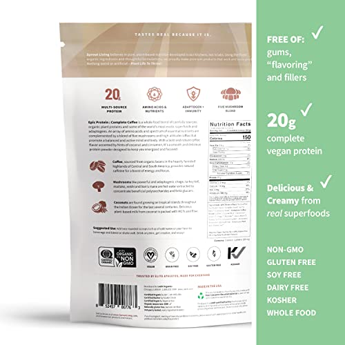 Sprout Living, Epic Protein, Plant Based Protein & Superfoods Powder, Complete Coffee Sprout Living