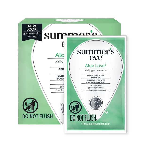 Summers Eve Cleansing Cloths 16 Count Aloe Love (6 Pack) Summer's Eve
