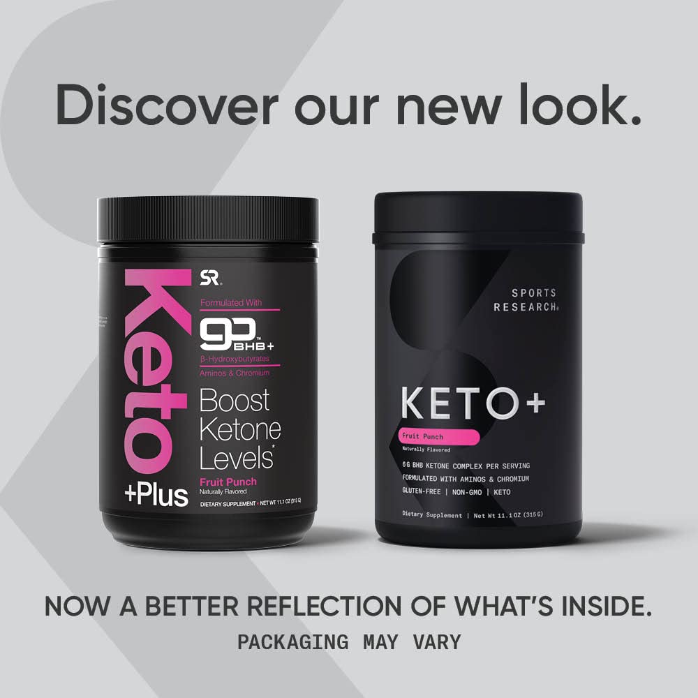 Sports Research Keto Plus Exogenous Ketones with goBHB - 30 Servings | Keto Electrolyte Sports Research
