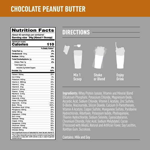 Isopure Protein Powder, Low Carb Whey Isolate with Vitamin C & Zinc for Immune Support, Isopure