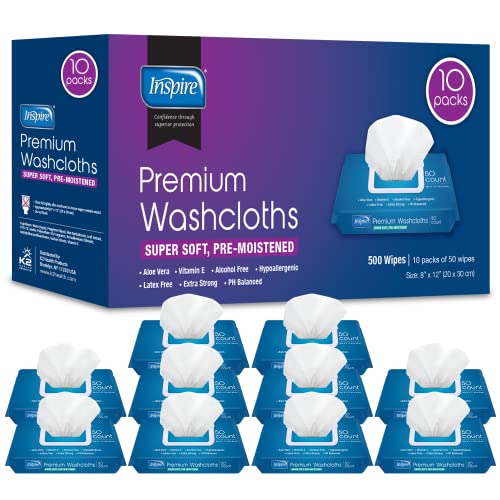 Inspire Adult Wet Wipes, Adult Wash Cloths, Adult Wipes for Incontinence Inspire