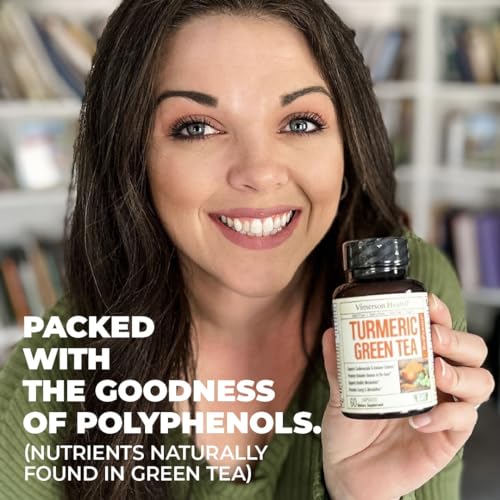 Green Tea Extract Capsules - Green Tea Supplement with Organic Turmeric Curcumin Vimerson Health