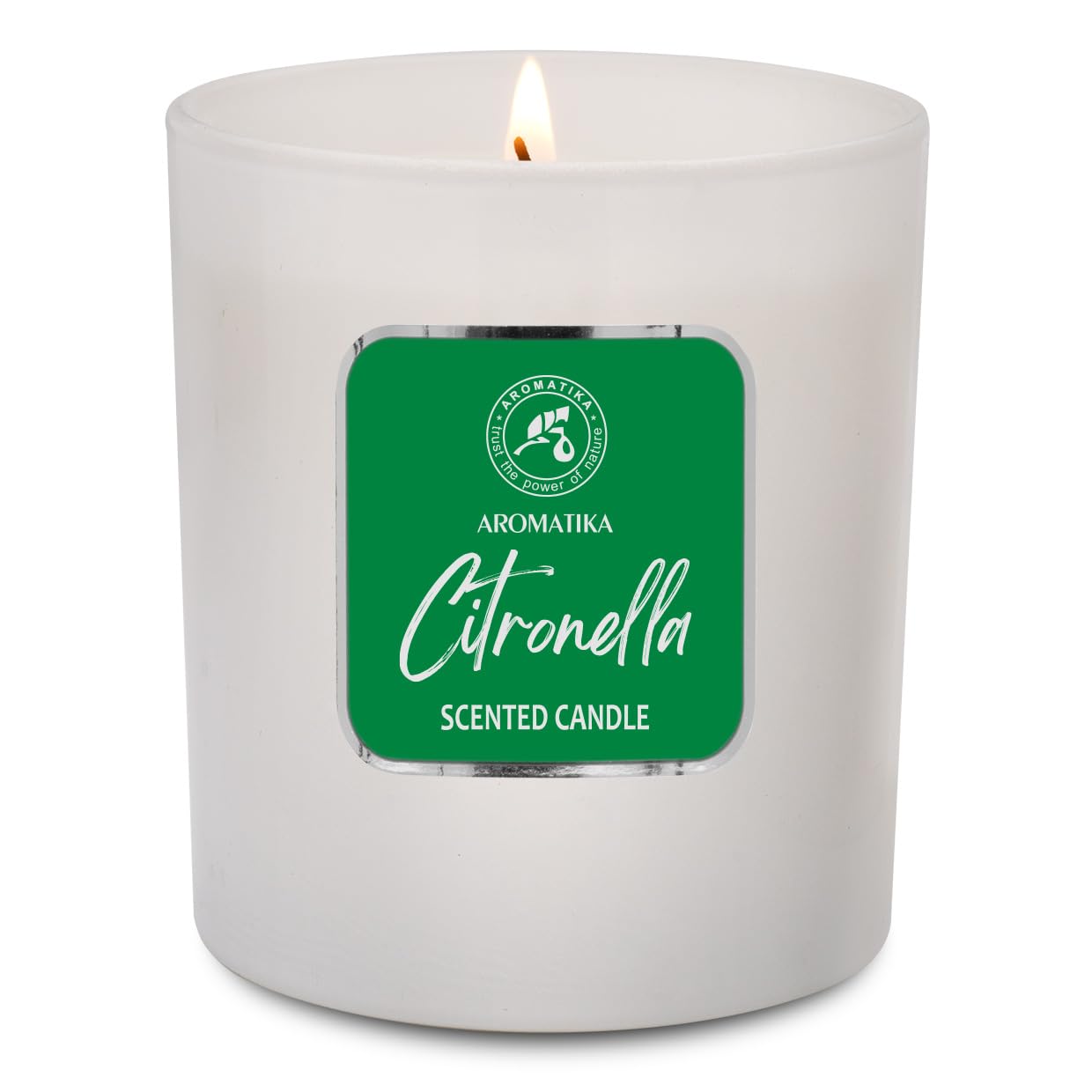 Scented Candle Citronella 200g - Aromatherapy Candle - Soy Wax Candles for Home Scented AROMATIKA
