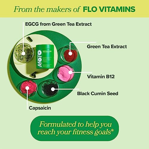 MOTO Metabolism Support for Women - Natural Energy, Curb Cravings, Healthy Metabolism - EGCG O Positiv