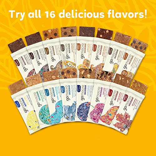 GoMacro MacroBar Organic Vegan Protein Bars - Banana + Almond Butter, (2.3 Ounce Bars GoMacro