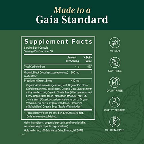 Gaia Herbs Pro Female Hormone Support - Menopause Supplement for Women - with Vitex