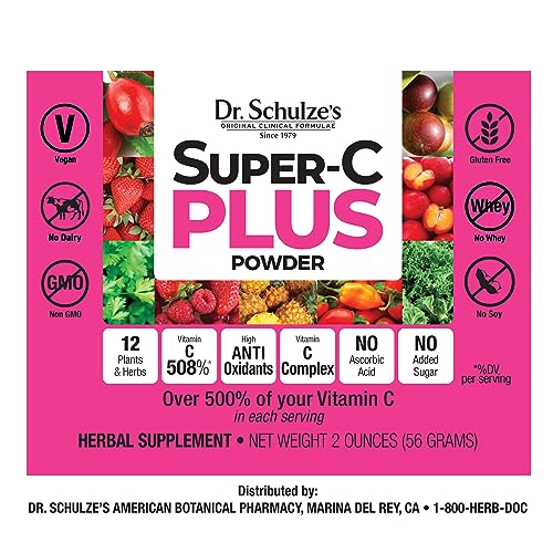 Dr. Schulze's | Super-C Plus Powder | Vitamin C Complex | Clinical Herbal Formula Dr. Schulze's