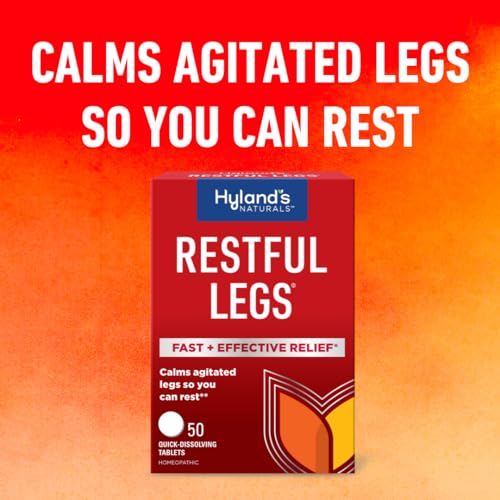 Hyland's Naturals Restful Legs Tablets, Natural Itching, Crawling, Tingling & Leg Jerk Relief, Quick Dissolving Hyland's