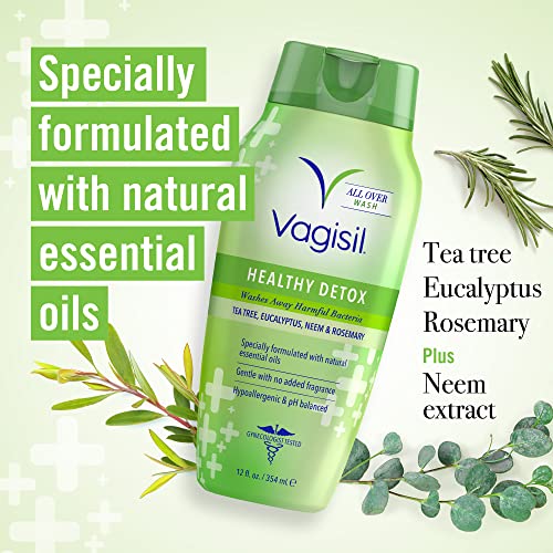 Vagisil Feminine Wash for Intimate Area Hygiene, Healthy Detox, All Over Body Wash Vagisil