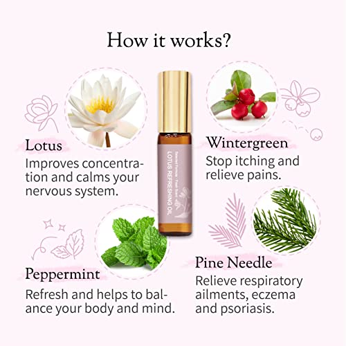 Don Du Ciel Organic and Kid-Friendly Lotus Essential Oil Blend Roll On for Stress Relief and Itch Relief Don Du Ciel