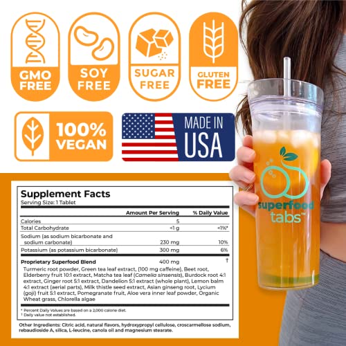 skinnytabs Superfood Tabs Detox Cleanse Drink - Fizzy Nutrition Supplement skinnytabs