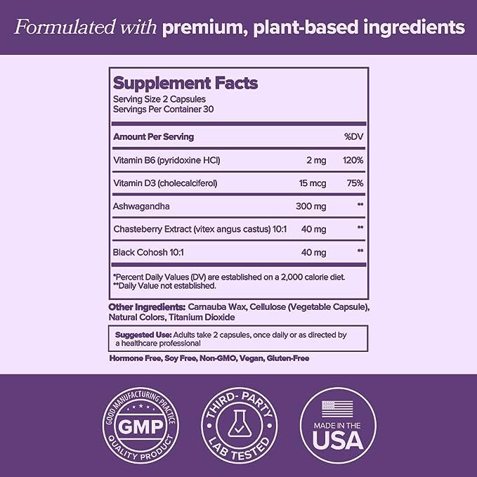 MENO Vitamins for Menopause, 30 Servings (Pack of 3) - Hormone-Free Menopause O Positiv