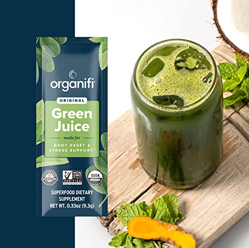 Organifi: GO Packs - Green Juice - Organic Superfood Supplement Powder - 30 Count Organifi
