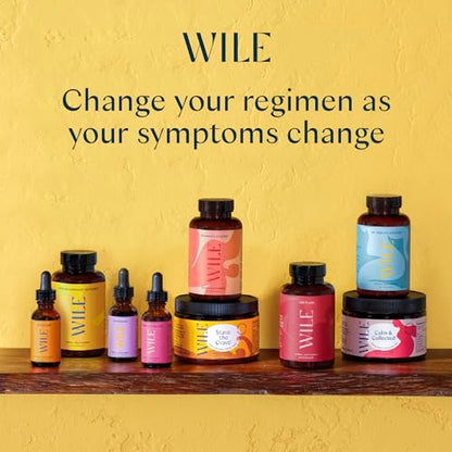 WILE Perimenopause Supplement for Women Stress Support, Ashwagandha Supplements