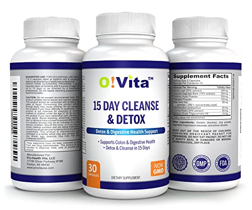 O!VITA 15-Day Cleanse and Detox Supports Digestive and Colon Health, Special Formula O!VITA