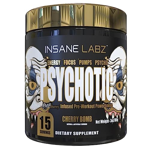 Insane Labz Psychotic Gold, High Stimulant Pre Workout Powder, Extreme Lasting Energy