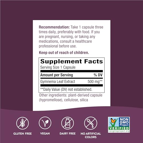 Nature's Way Gymnema Capsules, 500 mg per serving, 60 Count Nature's Way