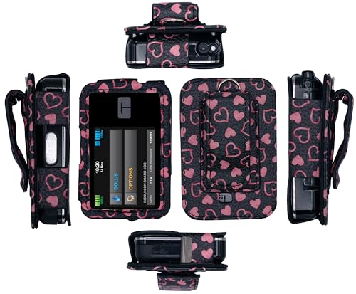 Fitted Designer Leather Case with Screen Protector for Tandem Insulin Pump Tandem 