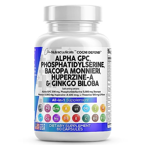 Alpha GPC Choline 300mg Phosphatidylserine 3000mg Bacopa Monnieri