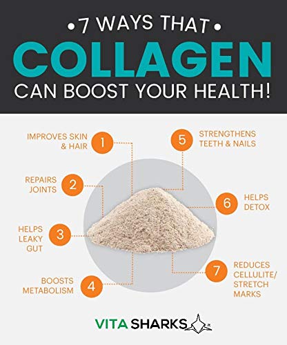 VitaBalance Collagen+ 60 Capsules for Skin, Hair, Nails, Joints & Connective Tissue Vita Sharks