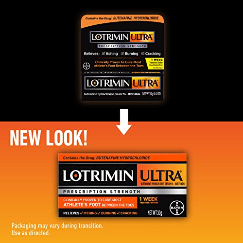 Lotrimin Ultra 1 Week Athlete's Foot Treatment - Antifungal Cream, 30 Gram Lotrimin