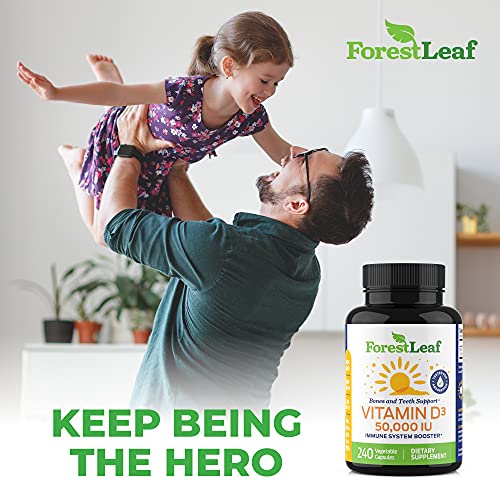 ForestLeaf - Vitamin D3 IU Weekly Supplement (50,000 IU - 240 Count)