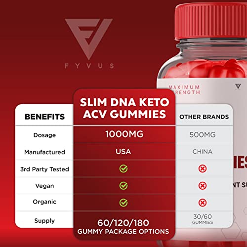 Slim DNA Keto Plus ACV Gummies Slimdna Keto ACV Gummies 500 MG Advanced Fyvus