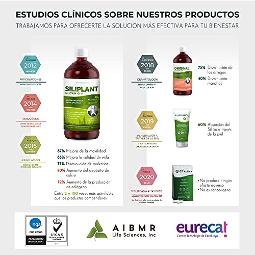 G7 Siliplant Improved Formula. Liquid Silica Supplement Collagen Booster, Strengthens Bones G7