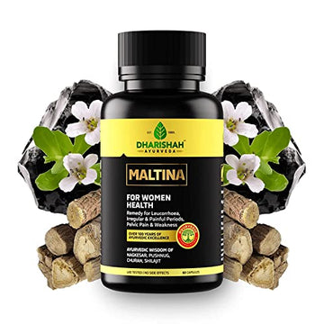 pexal Dharishah Ayurveda Maltina Capsules for Leucorrhoea or White Vaginal Discharge