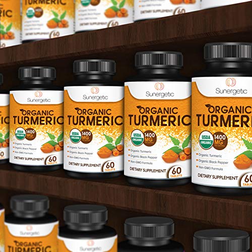 USDA Certified Organic Turmeric Supplement – Includes Organic Turmeric & Organic Black Sunergetic