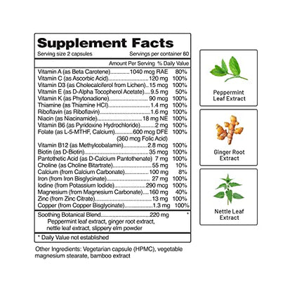 Snap Supplements Prenatal Vitamin with Iron, Vitamin B12, Folic Acid, Botanical Blend