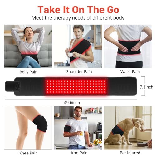 Red Light Therapy for Body, Infrared Light Therapy for Shoulder Waist Muscle Pain Relief GMOWNW