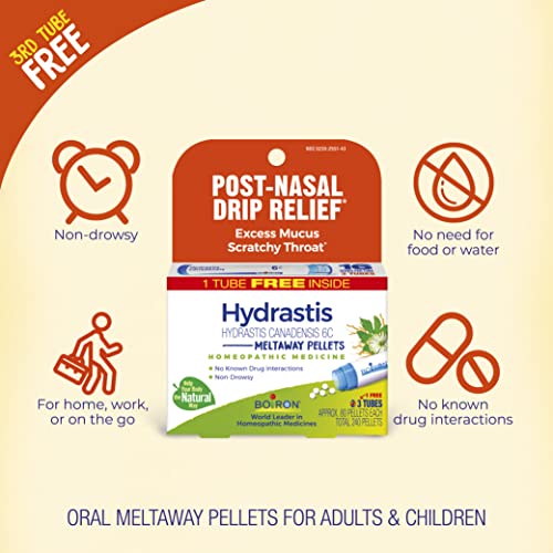 Boiron Hydrastis Canadensis 6C Homeopathic Medicine for Post-Nasal Drip Relief, Excess Mucus Boiron