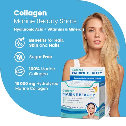 Swedish Nutra Marine Beauty Collagen | High Strength Type 1 & 3 Collagen to Rejuvenate Hair, Skin & Nails Swedish Nutra