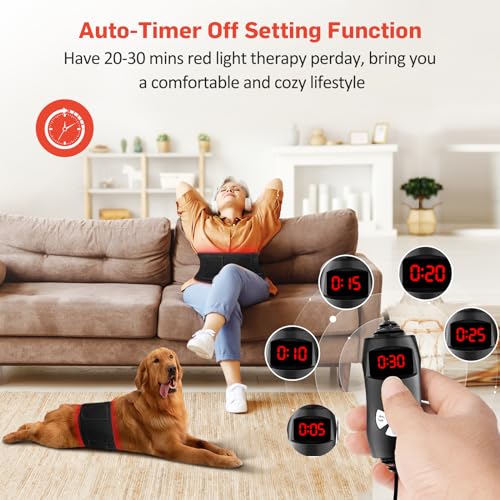 Red Light Therapy for Body, Infrared Light Therapy for Shoulder Waist Muscle Pain Relief GMOWNW