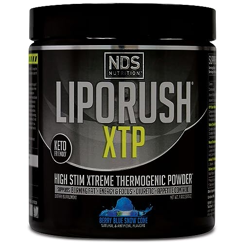 LIPORUSH NDS Nutrition XTP Thermogenic Fat Burner with L-Carnitine - Energy, Focus