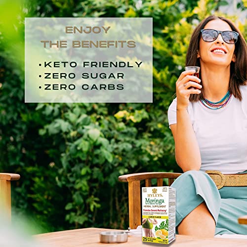 Hyleys Tea Moringa Oleifera with Lemon Flavor - 25 Tea Bags (Miracle Tree Tea) HYLEYS