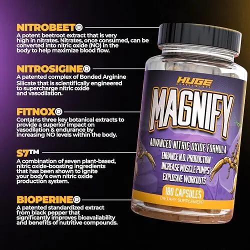 Huge Supplements Magnify, Pump Pills & Nitric Oxide Supplement, Scientifically Based Huge Supplements