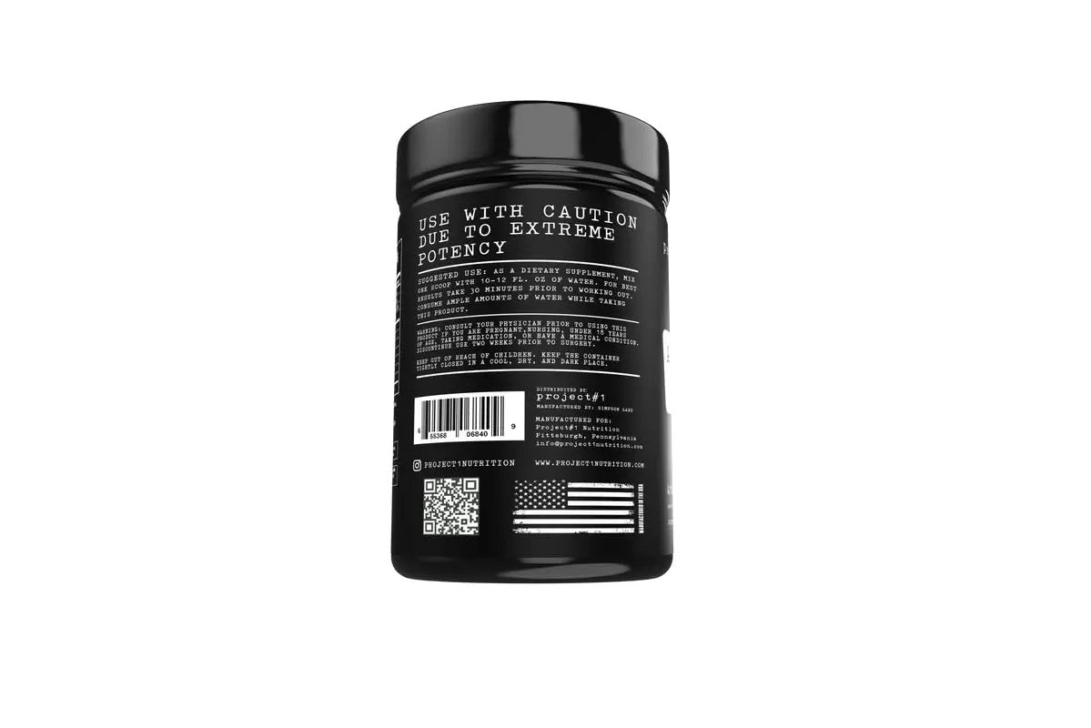 Project #1 AMP-NOX: Pre & Post Workout Powder to Boost Focus & Pump | Energizing Protein Drink for Gym Goers and Athletes | Stim-Free Muscle Primer - Instant Strength [40 Servings] - Orange Mango
